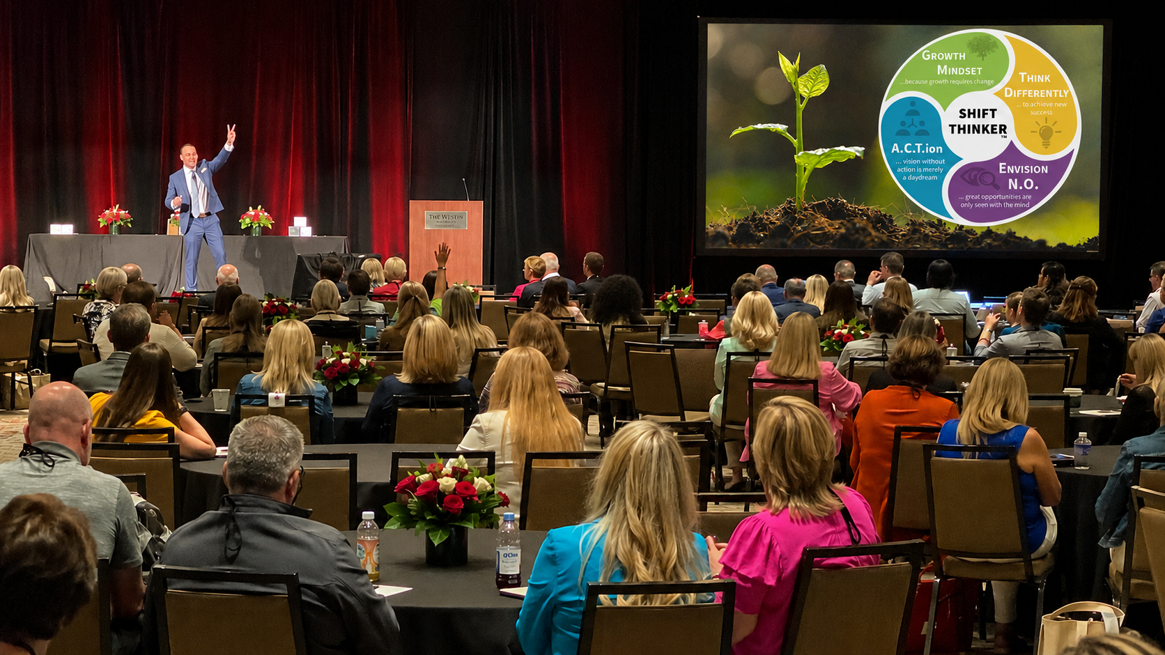Dr. Kevin C. Snyder speaking on the ShiftThinker™ framework to a corporate audience