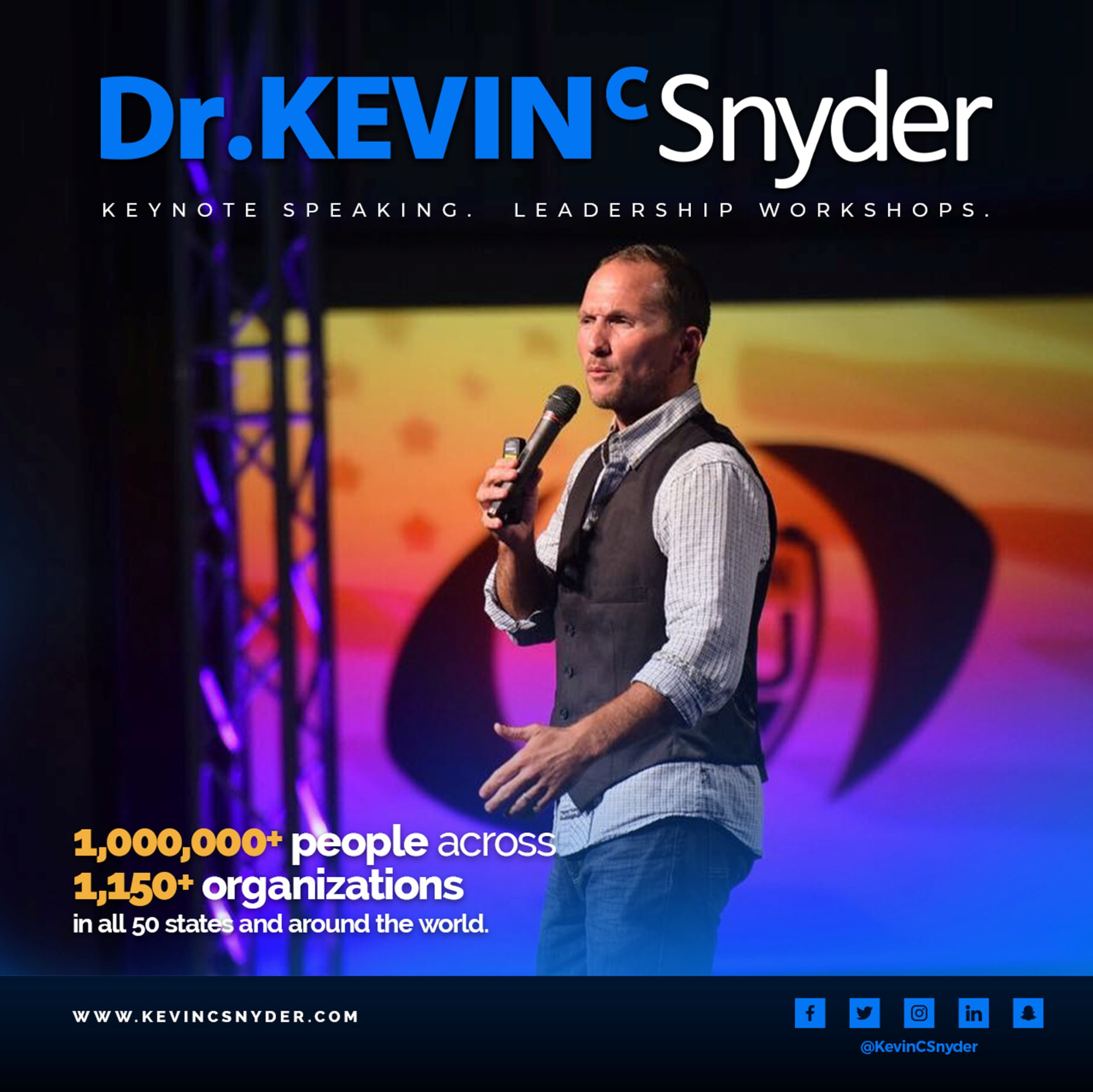 Dr. Kevin C. Snyder keynote speaking graphic